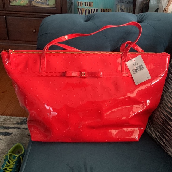 Kate Spade New York | Chili Red Camellia Street Sophie Tote - Picture 6 of 10
